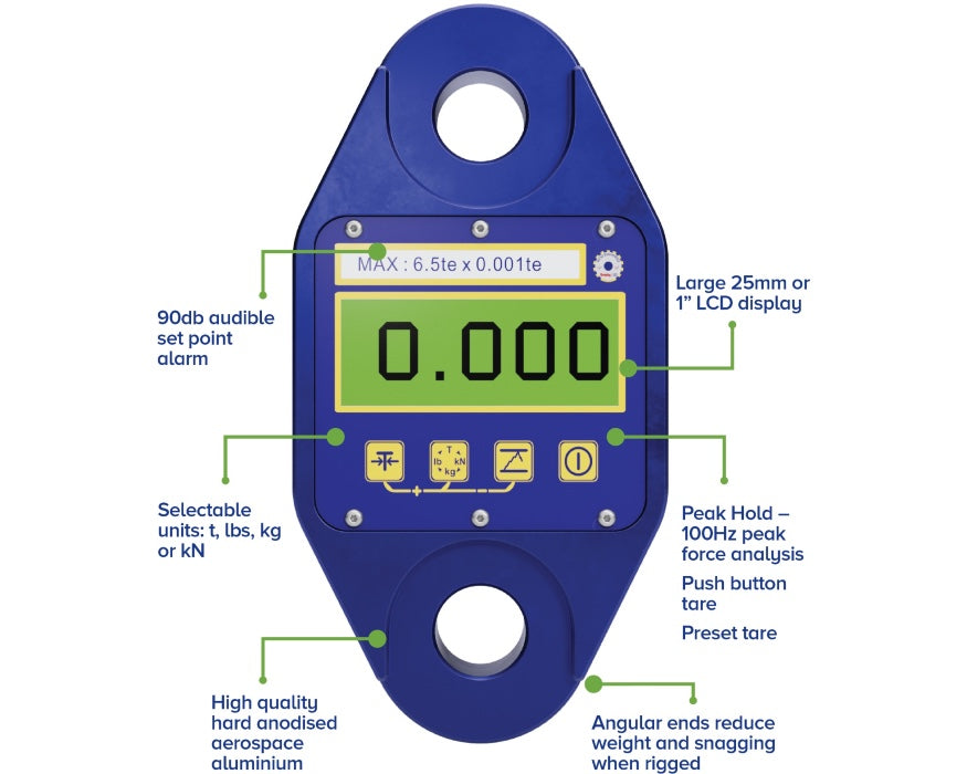 Digital Dynamometer Loadcell 14,300lbs / 6.5t capacity