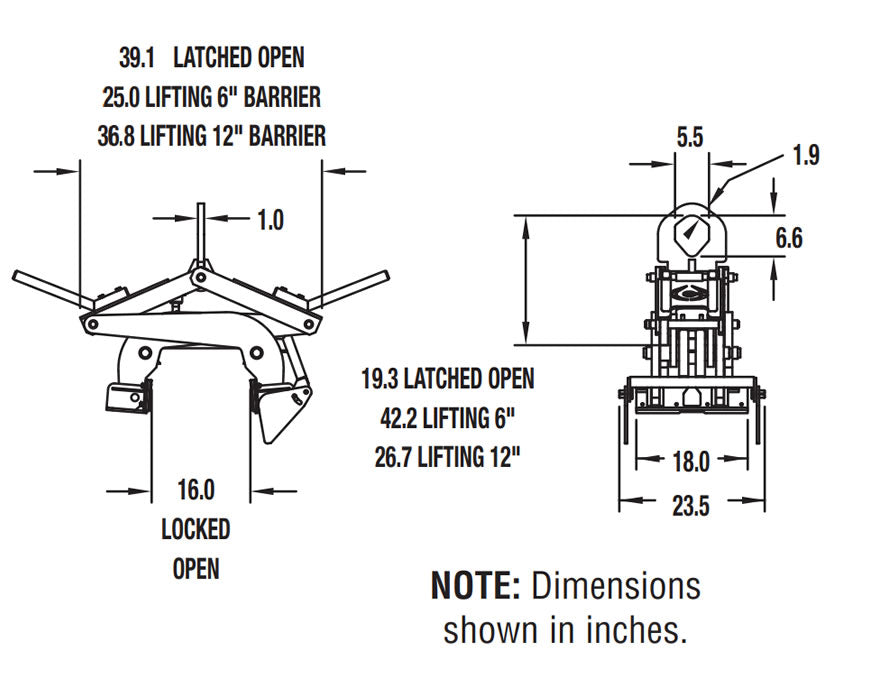 Caldwell Barrier Grab, 8,500lb- 14,500lb capacity