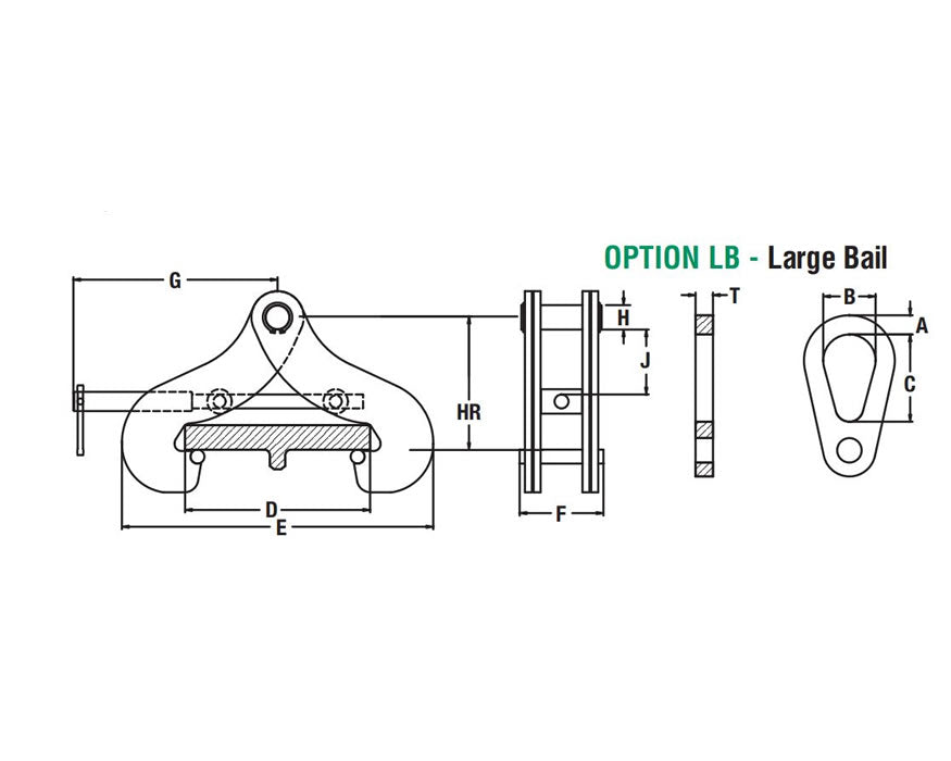 Caldwell Beam Flange Clamp, 2,200lb- 22,000lb capacity