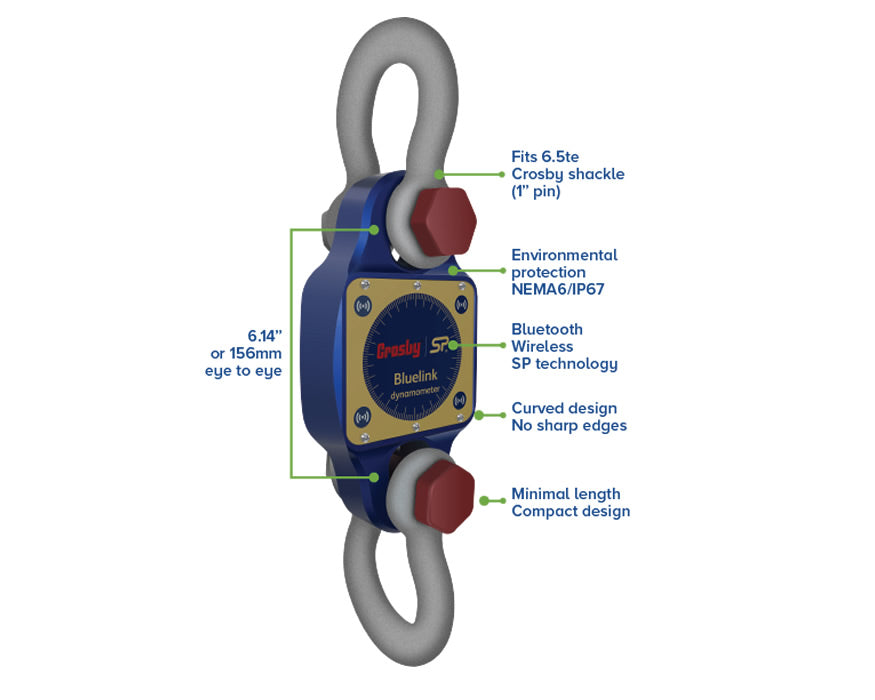 BlueLink Bluetooth Tension Dynamometer, 14,400lbs / 6.5t