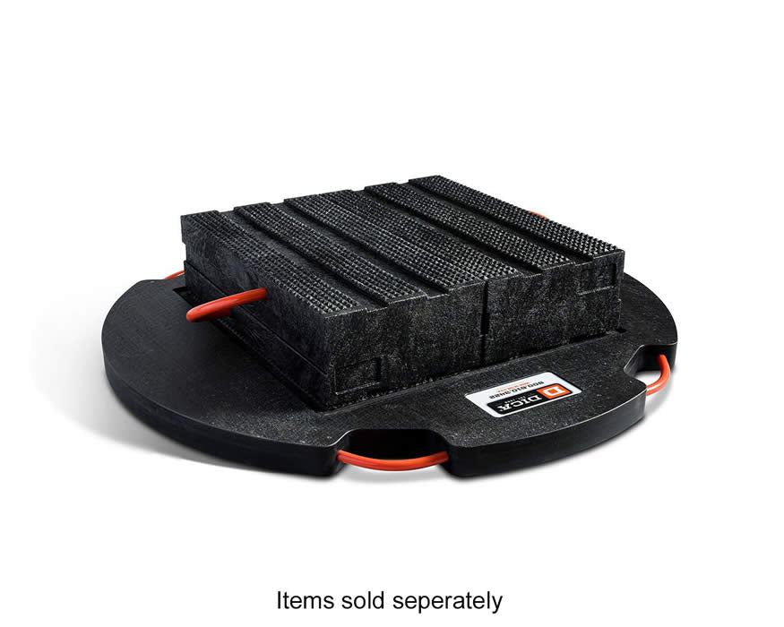 DICA PSC-DR42-2 ProStack Cribbing Base Pads with Pyramid Locking 115,000lb capacity (Black)