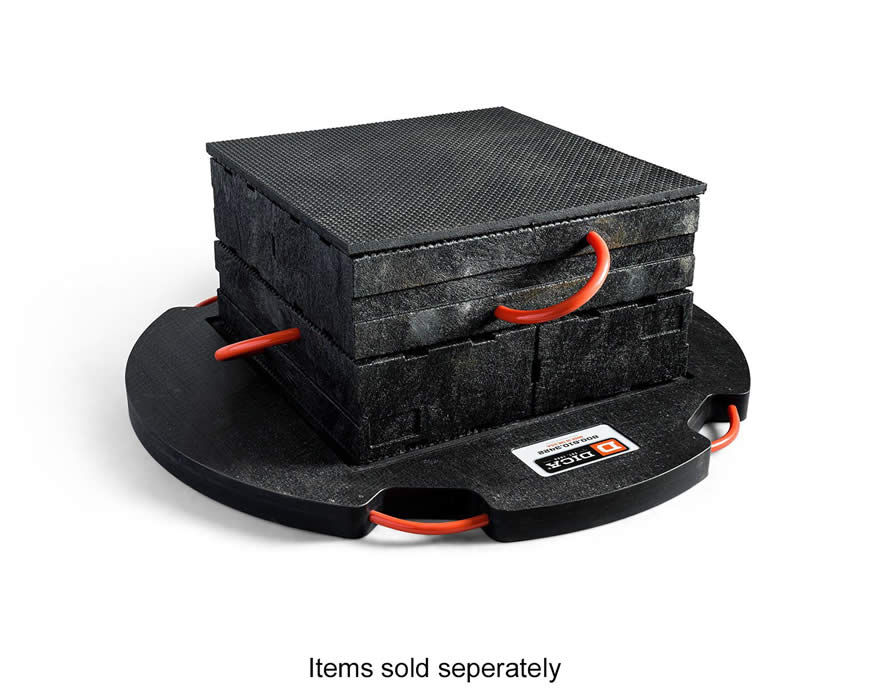 DICA PSC-DR42-2 ProStack Cribbing Base Pads with Pyramid Locking 115,000lb capacity (Black)