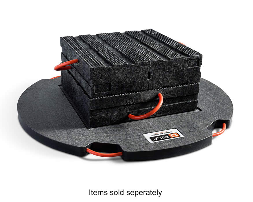 DICA PSC-DR48-2 ProStack Cribbing Base Pads with Pyramid Locking 130,000lb capacity (Black)