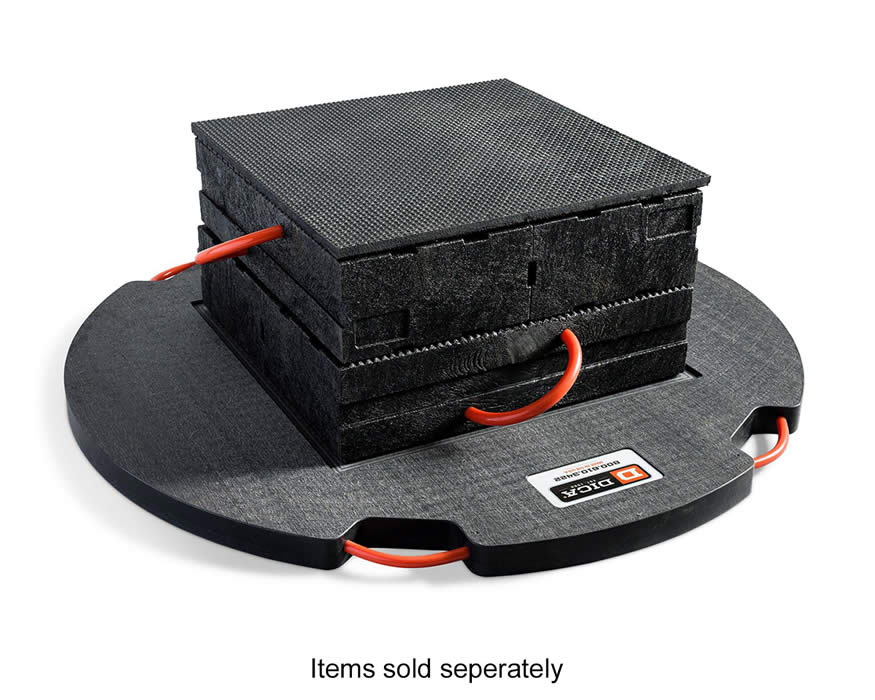 DICA PSC-DR48-2 ProStack Cribbing Base Pads with Pyramid Locking 130,000lb capacity (Black)