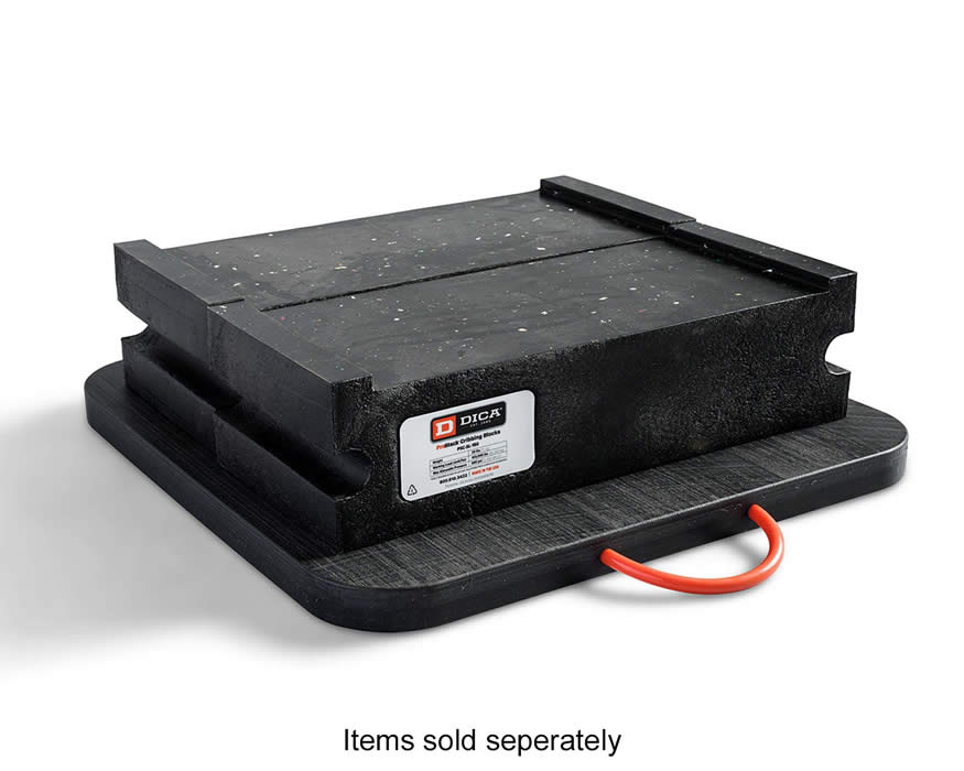 DICA PSC-SL-150 ProStack Cribbing Blocks 100,000lb capacity with slot lock one side (Black)