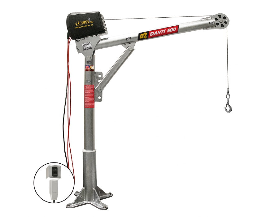 OZ Lifting Steel Davit, 500lb- 2,500lb capacity