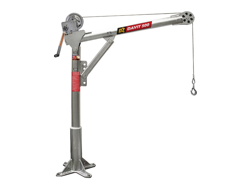 OZ Lifting Steel Davit, 500lb- 2,500lb capacity