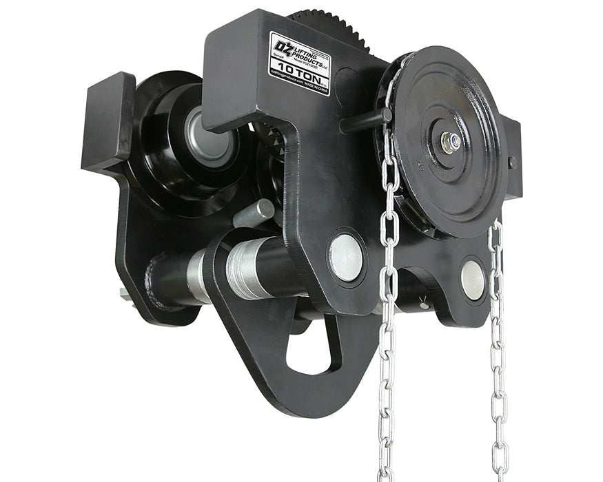 OZ Lifting Geared Beam Hoist Trolley, 1t- 30t capacity