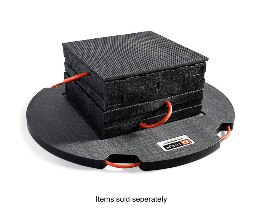 DICA PSC-2412-6 ProStack Cribbing Blocks with Pyramid Locking 110,000lb capacity (Black)