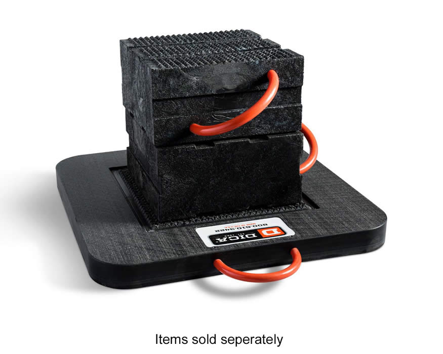 DICA PSC-D2424-2 ProStack Cribbing Base Pads with Pyramid Locking 80,000lb capacity (Black)