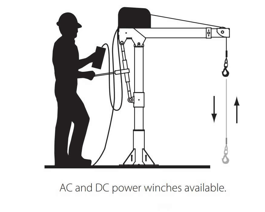 OZ Lifting CompOZite Davit, 1,200lb capacity