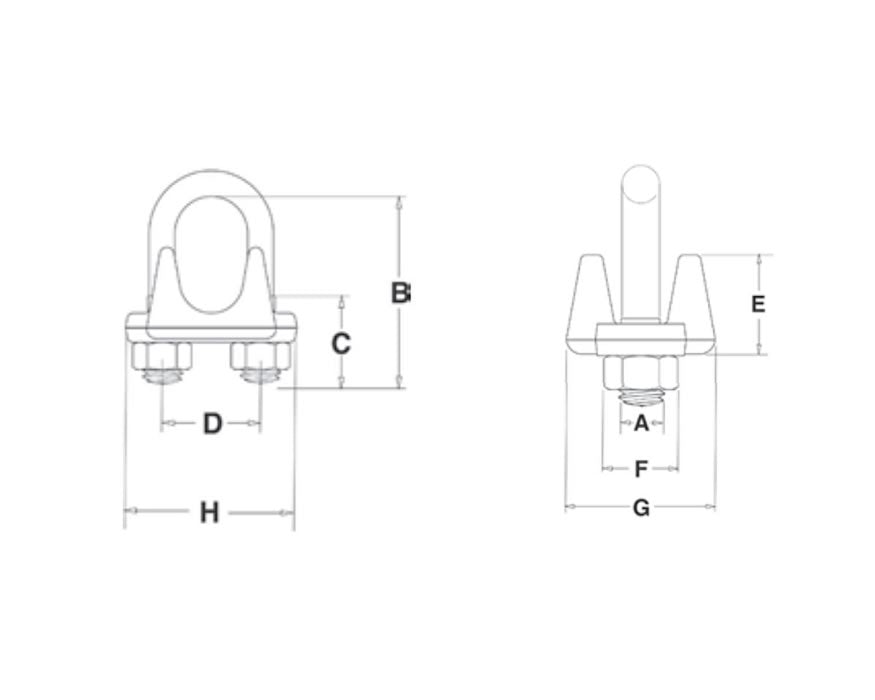 Crosby 450 Red-U-Bolt Wire Rope Clips