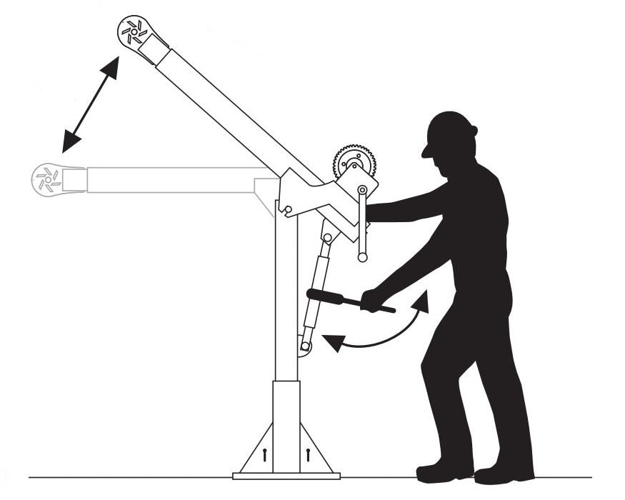 OZ Lifting Tele-Pro Davit, 500lb- 2,500lb capacity